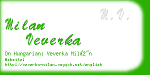 milan veverka business card